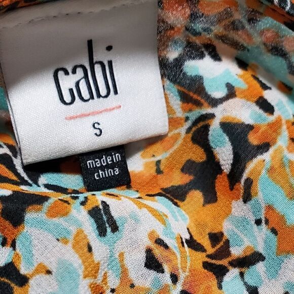 Cabi Floral Teal, Orange, Blue Tank Top - Picture 7 of 7